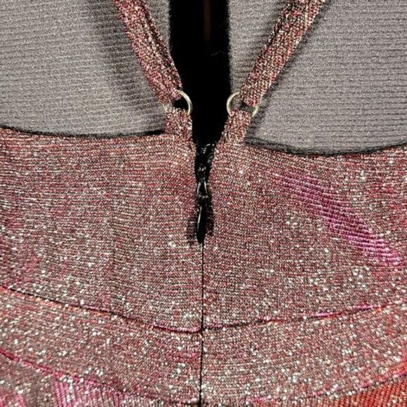 Sequin Hearts Pink Shimmery Fit&Flare Dress Sz 13 - Picture 6 of 14